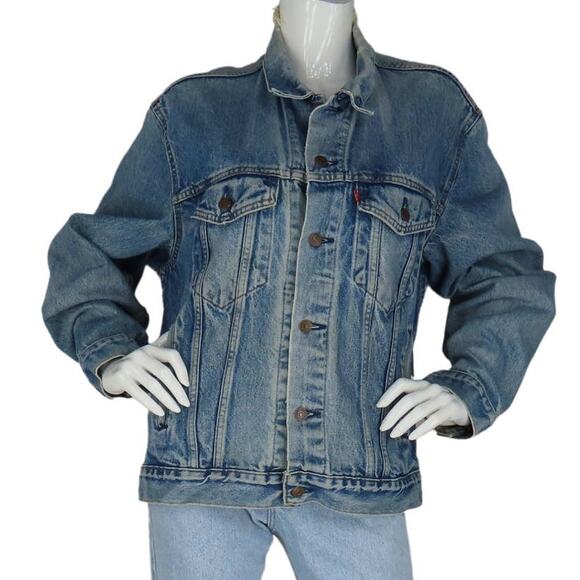 Vintage Levi's Denim Trucker Jacket Boho Chic
